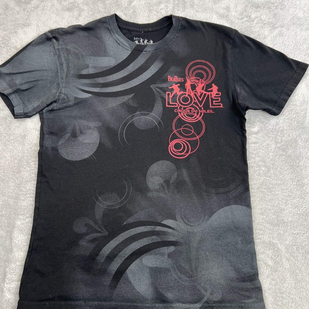 The Beatles Love Cirque du Soleil Graphic T-Shirt S Black Men Music Band Tee